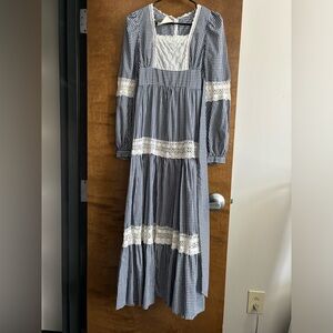 Gunne Sax Gingham maxi dress